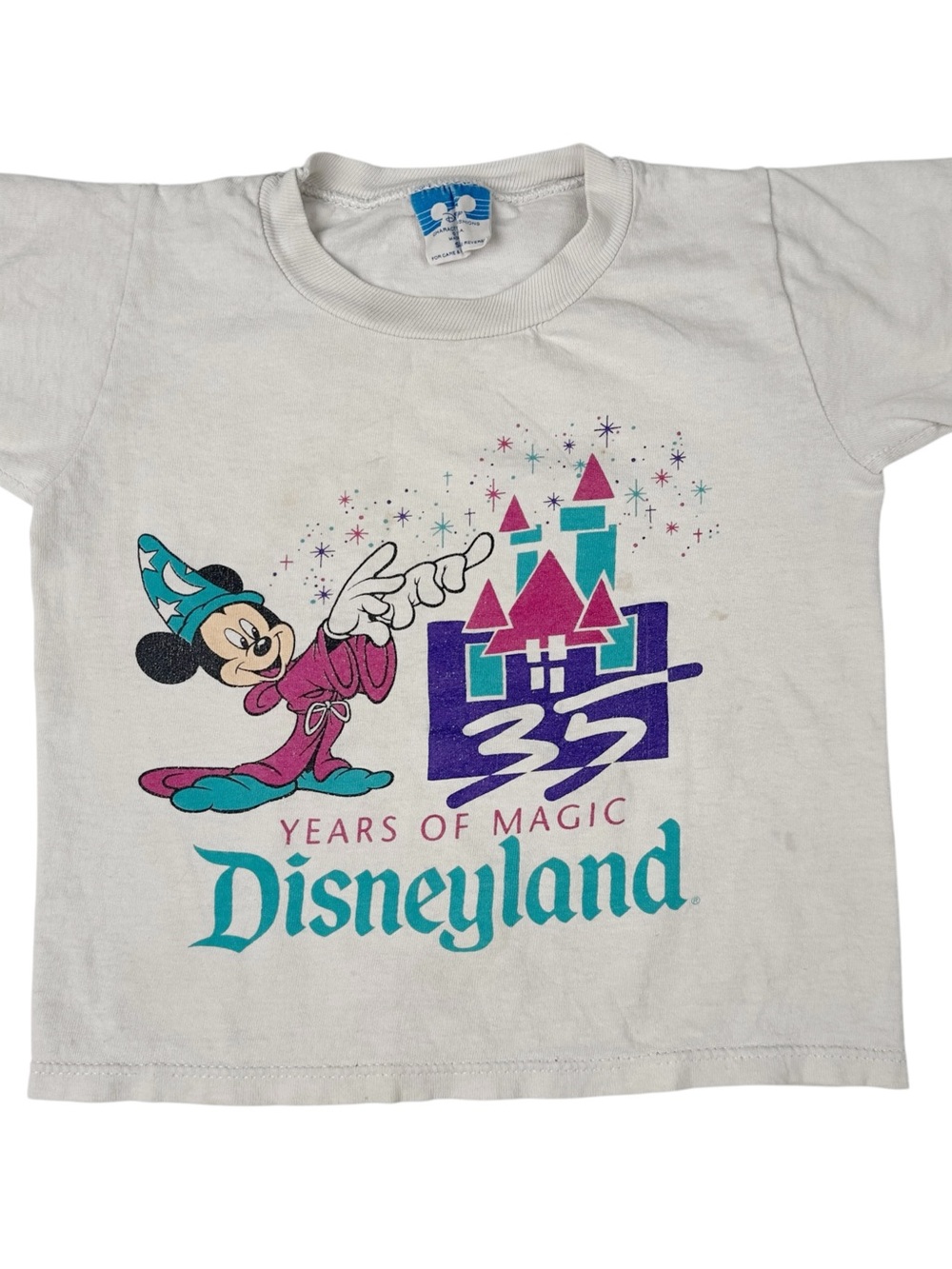 Vintage 1990 Disneyland 35 Years Of Magic T Shirt Mickey Toddler Small